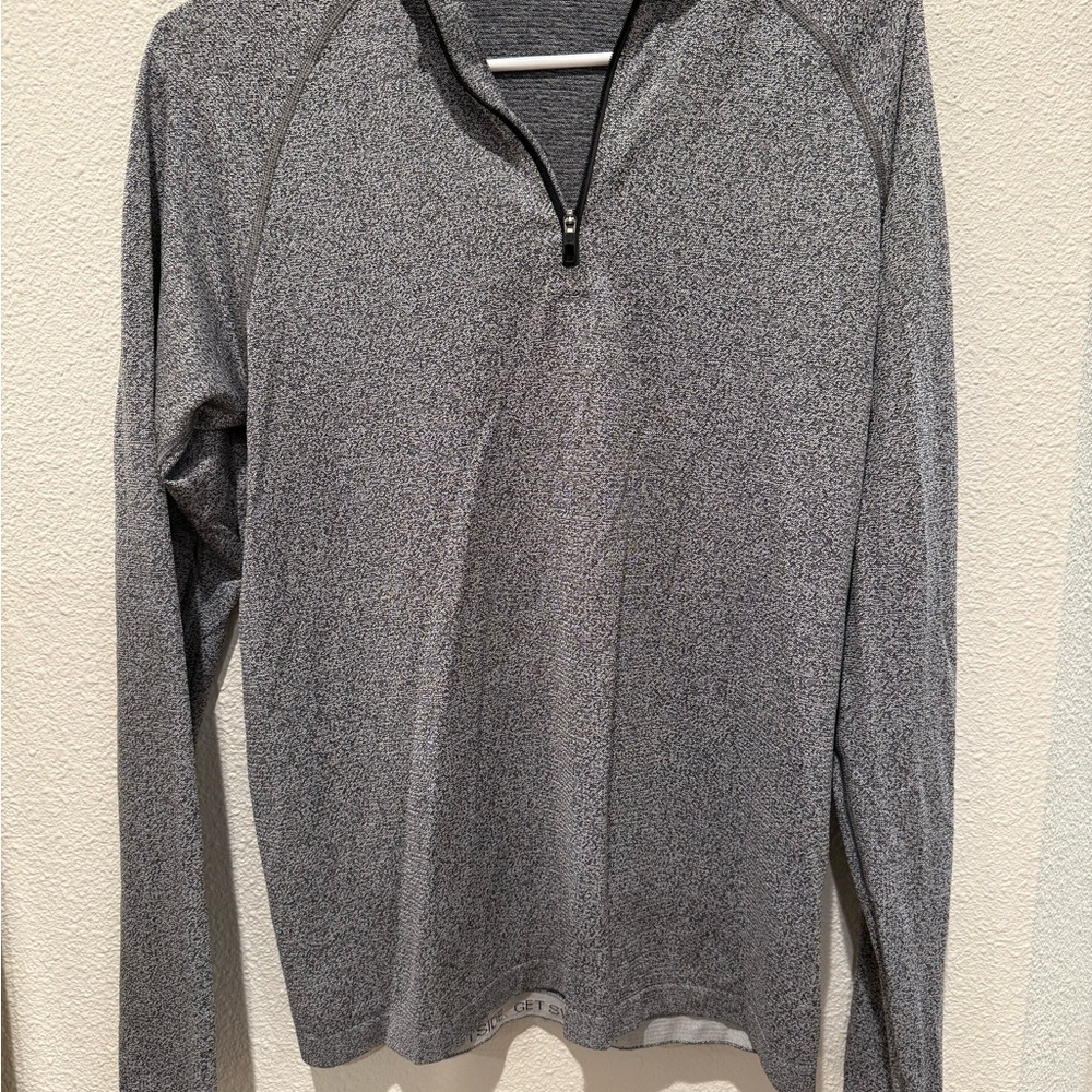 Lululemon Men's Gray Quarter-Zip Sweater